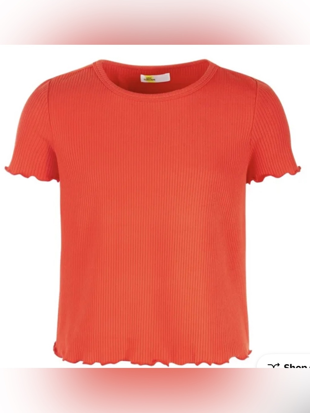 Epic Threads Red Ribbed Short Sleeve Tee